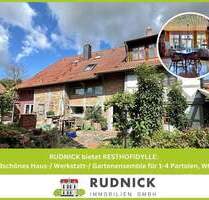RUDNICK bietet RESTHOFIDYLL: Bildschönes Haus- Werkstatt- Gartenensemble für 1-4 Parteien, WG ... - Equord
