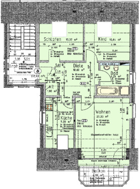 DG - Wohnung mit TR.png - 3 Zimmer Etagenwohnung zur Miete in Werne
