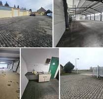Pfeilerfreie Lagerhalle mit 2 Rolltoren, Büro, Teeküche, WC & zusätzl. Freifläche - Belgershain Threna