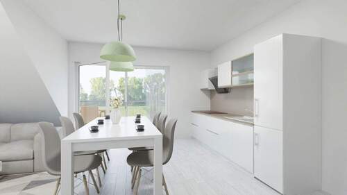 Visualisierung 1. DG Küche - 5 Zimmer Etagenwohnung in Rottenburg