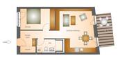 Grundriss - 2 Zimmer Etagenwohnung in Arnstadt