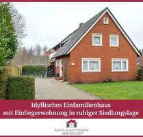 Idyllisches Einfamilienhaus mit Einliegerwohnung in ruhiger Siedlungslage - Westoverledingen Flachsmeer