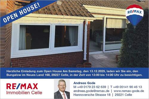 Open House - Ihr neues Zuhause in Westercelle: Liebevoll gepflegter Reihenendhaus-Bungalow! (AG-1020-135)