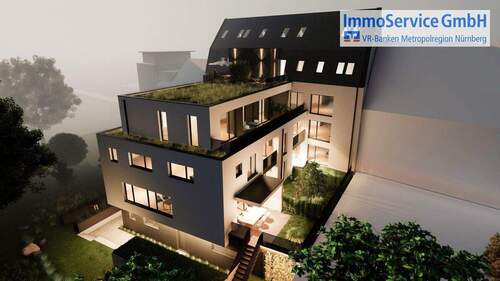 Visualisierung Nacht Ansicht oben - 2 Zimmer Etagenwohnung in Nürnberg