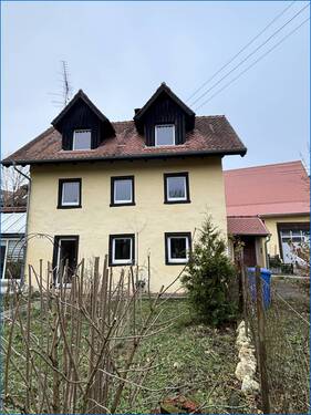 Hausansicht hinten - Preisreduziert ! Schnäppchen! - Charmantes Haus in SauldorfKrumbach - mit Renovierungspotenzial in idyllischer Lage