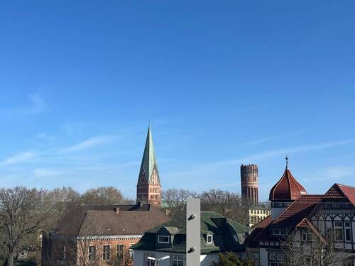 Ausblick auf die Wahrzeichen von Lüneburg - 