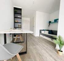 Modern möbliertes 1 Zimmer Apartment mit Balkon, W-Lan und TG-Stellplatz - Augsburg Oberhausen