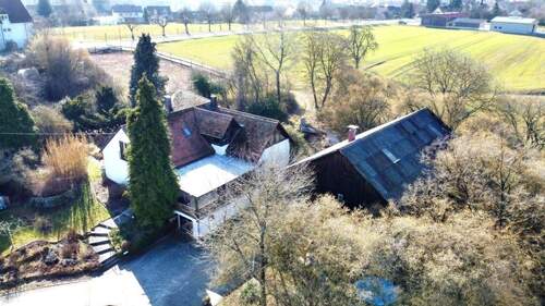 Luftbild - Titel - 1 Zimmer Bauernhaus, Landhaus zum Kaufen in Kreßberg