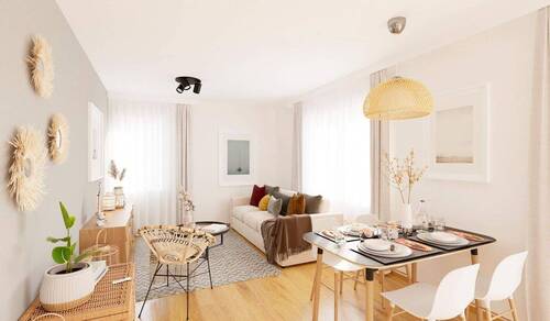 Heller Wohnbereich - Neubau moderner Ferienwohnung auf Usedom
