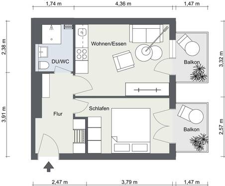 Günterstalstr. 45, Wohnung 2a - 