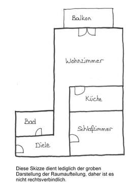 Skizze zur Raumaufteilung - 