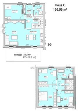 Haus C, 136,59 m² - 