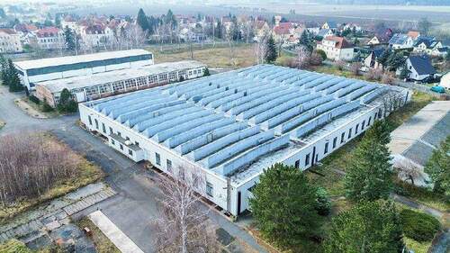 Vogelperpsektive - Halle in Coswig