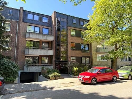 Hausansicht - Reserviert! Sonnenverwöhnte 2-Zimmer-Wohnung in Marienthal- mit Süd-West-Balkon und Blick ins Grüne