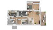 Grundriss Wohnung Erdgeschoss - 