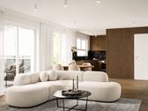 Innenvisualisierung Wohnzimmer - Schicke 3,5-Zimmer-Eigentumswohnung, 1. OG in Untermünkheim