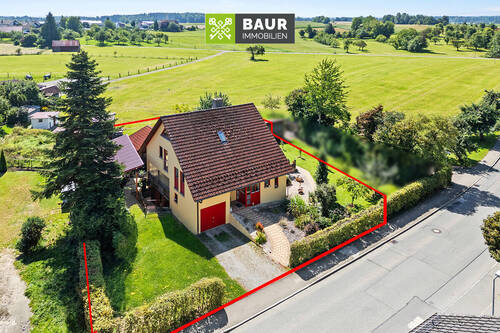 Luftaufnahme - 360° I Traumhaftes Einfamilienhaus in idyllischer Lage in Ebersbach-Musbach