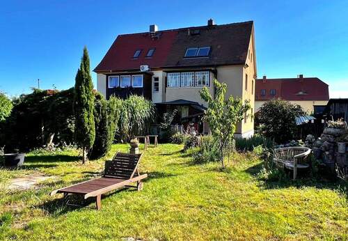 Blick vom Garten - 4 Zimmer Doppelhaushälfte zum Kaufen in Dresden