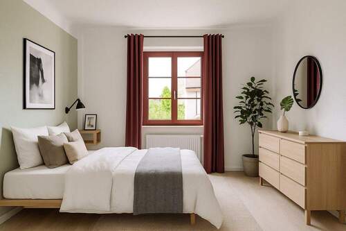 Einrichtungsbeispiel Schlafzimmer im EG - 