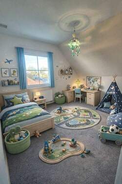 Kinderzimmer (Möbel sind virtuell eingefügt) - 