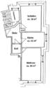 Grundriss - 2 Zimmer Etagenwohnung zur Miete in Dresden