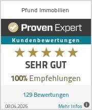 ProvenExpert Bewertungssiegel Pfund Immobilien - 
