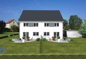 Garten Front 1.jpg - Doppelhauspartner gesucht! Neubau in Berg bei Neumarkt in zentraler Ortslage.