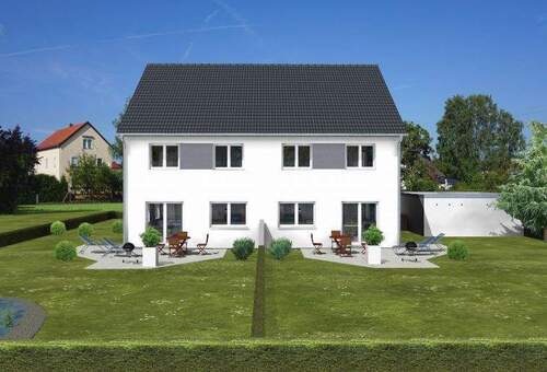Garten Front 1.jpg - Doppelhauspartner gesucht! Neubau in Berg bei Neumarkt in zentraler Ortslage.