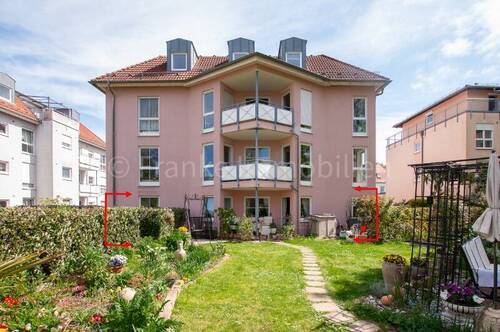 Hausansicht Gartenseite - 3 Zimmer Etagenwohnung in Dresden