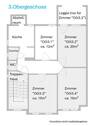 Grundriss - Etagenwohnung mit 12,00 m&sup2; in Osnabrück zur Miete