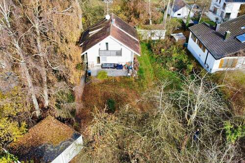 Südansicht mit Altbestand - Grundstück in Inning