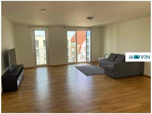 Ansicht III: Wohn- und Esszimmer mit offenem Küchenbereich - 4 Zimmer Etagenwohnung in Ulm