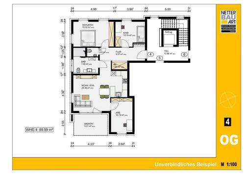 Whg. 4, Obergeschoss.jpg - 4 Zimmer Etagenwohnung in Nürnberg