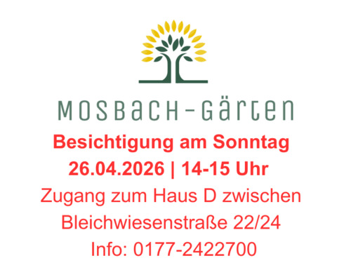Besichtigung Musterwohnung Sonntag, 26.04.2026 14- - 3 Zimmer, Küche, Bad, Terrasse und Garten 