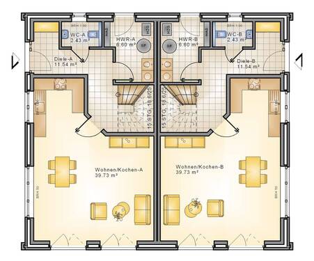 Erdgeschoss - 4 Zimmer Doppelhaushälfte in Apen / Augustfehn