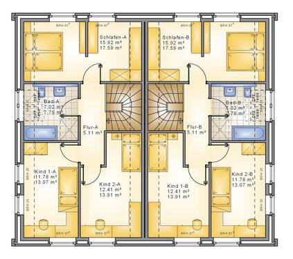 Dachgeschoss - Doppelhaushälfte mit 121,00 m² in Apen / Augustfehn zum Kaufen