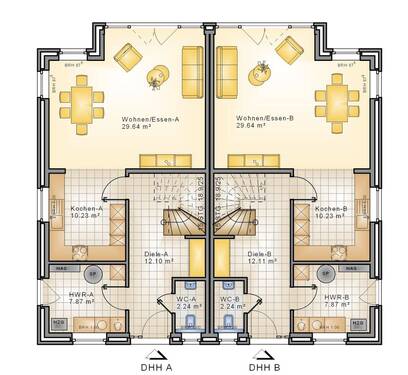 Erdgeschoss - 4 Zimmer Doppelhaushälfte zum Kaufen in Apen / Augustfehn