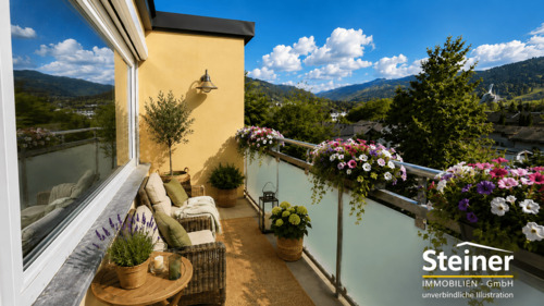 Sonnen-Balkon/Unverbindliche Illustration - 