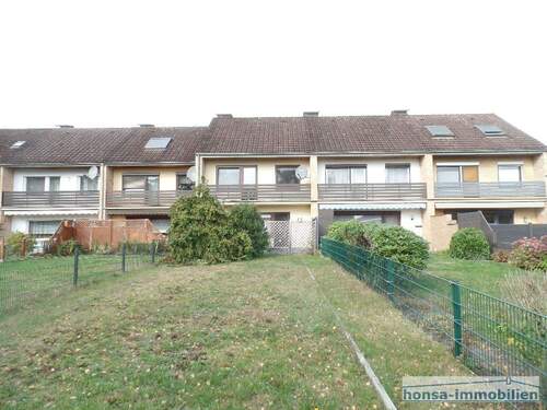 Ansicht vom Garten - Reihenmittelhaus mit 100,00 m² in Zeven zum Kaufen