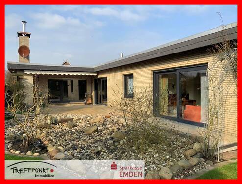 Rückansicht/Terrasse - 5 Zimmer Bungalow zum Kaufen in Hinte