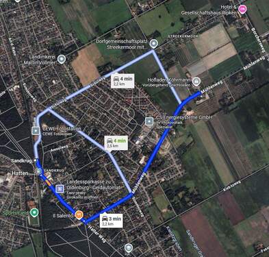 Lage - Zentrum Sandkrug 2,2 km - 