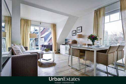 Wohn- und Essbereich - Zwischen Wiesenblick und Nordseeluft - Stilvolle Inselwohnung mit privatem Zugang