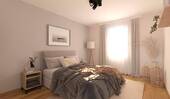 Gemütliches Schlafzimmer 1 - Etagenwohnung mit 75,90 m² in Loddin zum Kaufen