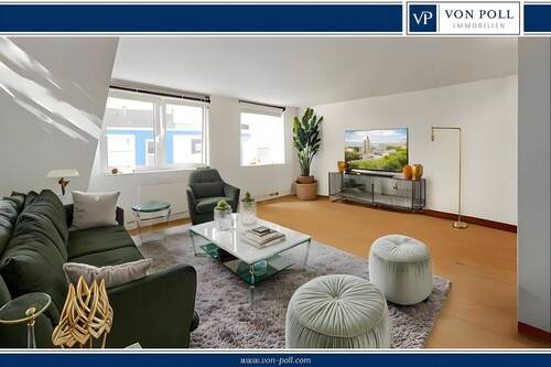 Titelbild - Duissern: Moderne & möblierte 2-Zimmer-ETW mit Parkett, Energieeffizienzklasse C & Top-Lage