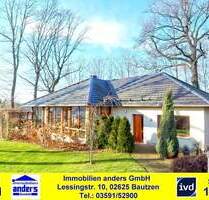 Modernes EFH im Bungalowstil mit Terrasse - Bad mit Wanne und Dusche - Kamin - EBK - Doppelcarport - nahe Bautzen - Obergurig Singwitz