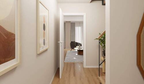 Der Flur verbindet die Zimmer - 