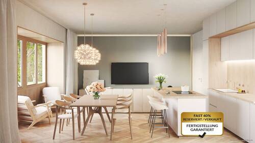 Erdgeschosswhg. (Bsp. Visu.) - Maxvorstadt: Eindrucksvolles Wohnensemble. 3-Zi.-Erdgeschosswhg. mit 3,2 Meter Deckenhöhe & Balkon.