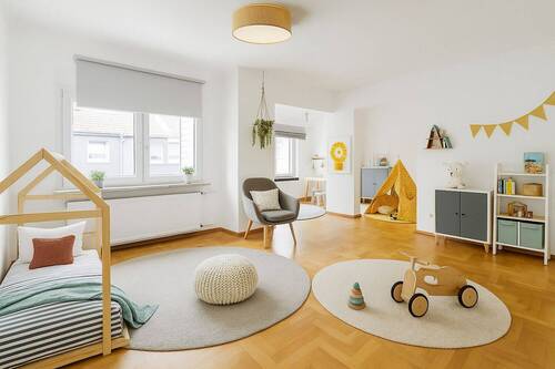 Großes Kinderzimmer illustriert - 