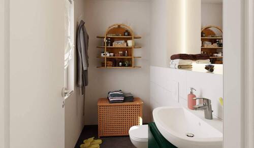 Zusätzliches Gäste-WC im Erdgeschoss - 5 Zimmer Einfamilienhaus in Machern