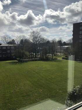 Blick vom Südbalkon in Garten - 2 Zimmer Etagenwohnung in Hamburg